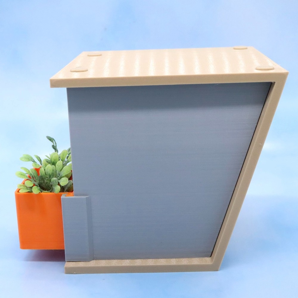 Mid Century Modern Birdhouse With Planter Attachment & Mounting Bracket Retro - Picture 4 of 8